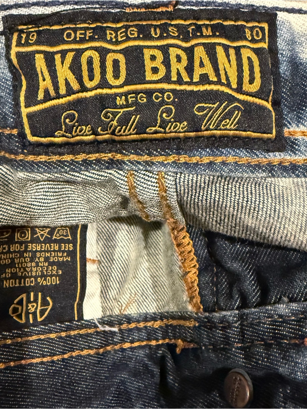 Akoo Jeans Men’s Size 34 Pre-owned. - Picture 16 of 16